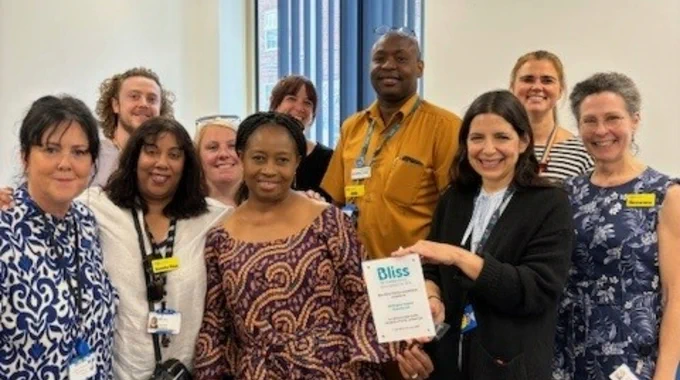 The NICU team celebrating Gold Accreditation