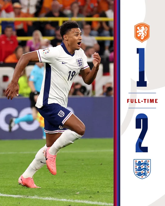 Full-time: Netherlands 1-2 England