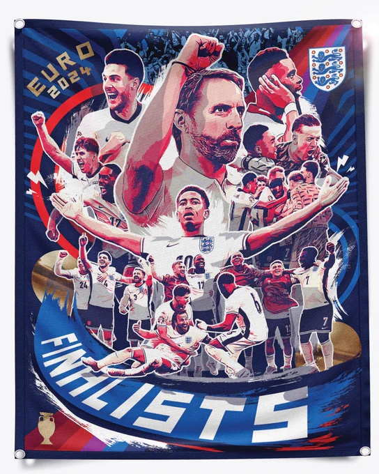 A 'finalists' graphic to celebrate England reaching the EURO 2024 final!