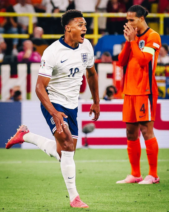 Ollie Watkins celebrates sending England to the UEFA EURO 2024 final!