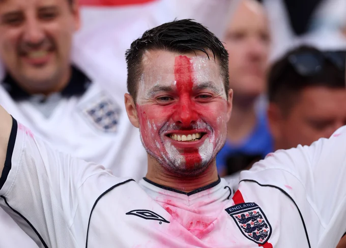 An England fan at BVB Stadion Dortmund