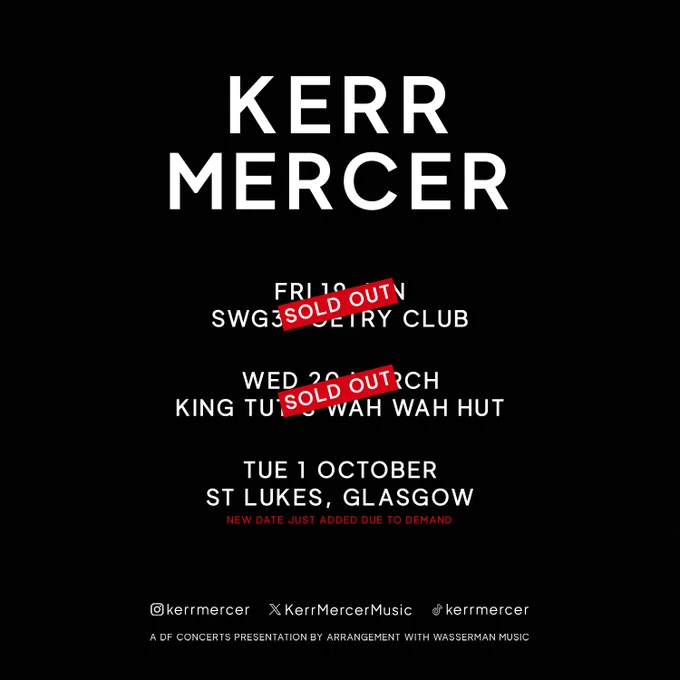 poster for Kerr Mercer new glasgow show