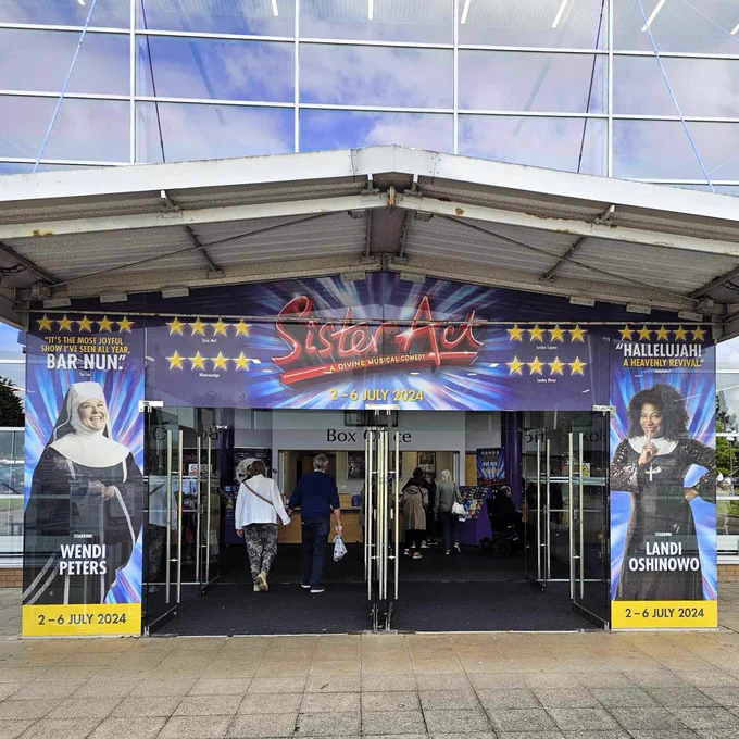 Grimsby Auditorium all decked out for Sister Act The Musical.