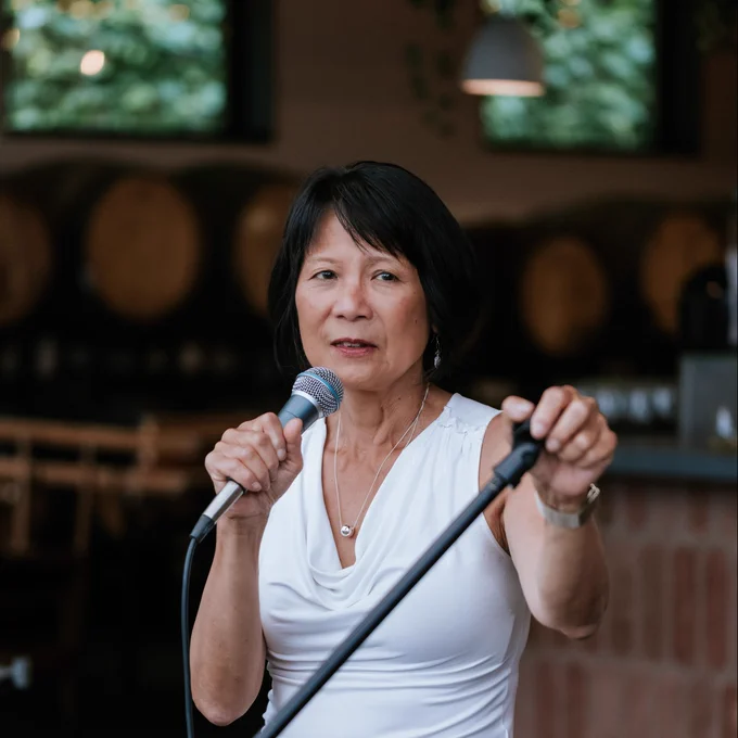 Mayor Olivia Chow addresses the event.