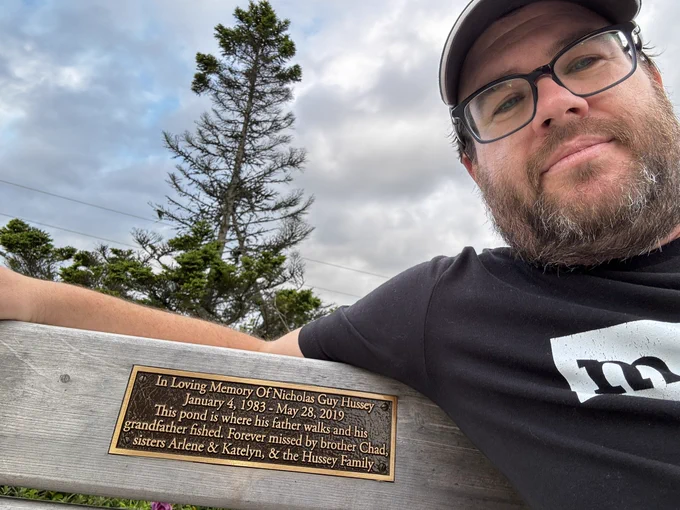 Bench dedicated to my childhood friend Nick.