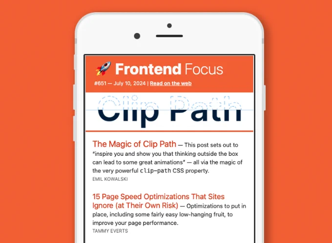 Screenshot of an email newsletter.