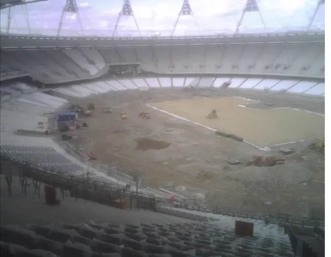 London Stadium under construction for the 2012 Olympic Games