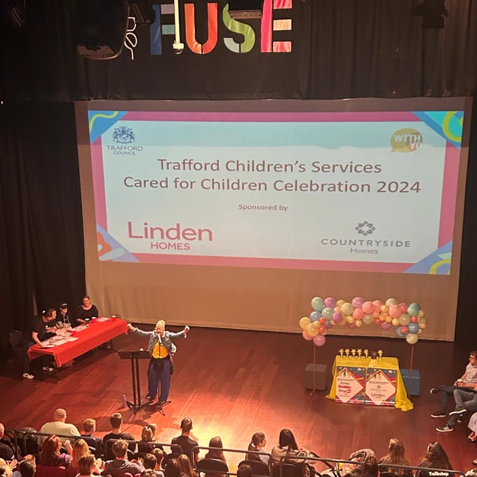 Photo of Trafford Children's Services Cared for Children Celebration 2024 inside The Fuse venue in Partington