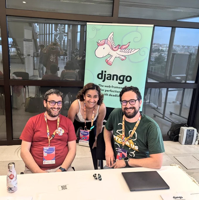 David, Sarah and Paolo at the DSF booth