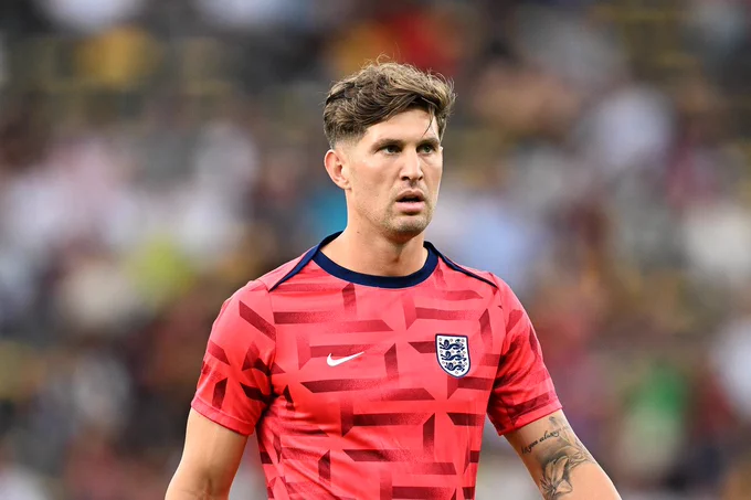 John Stones in action during the warm-up