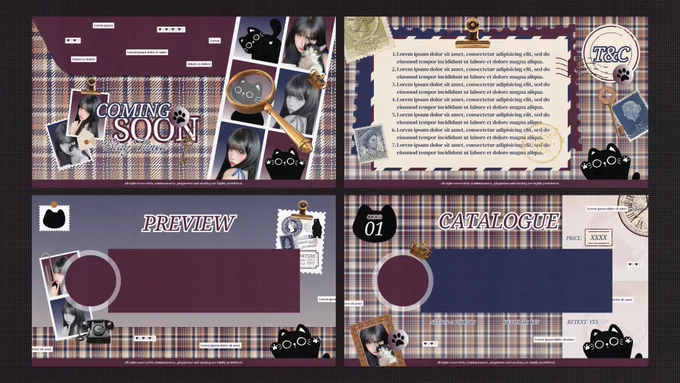 ‧₊˚🖇️✩ Price:
- 135k *dp 68k, sisa dp 67k
- ⁠Bisa full pay/dp 50%
- ⁠Pelunasan dp max 3 hari.

‧₊˚🖇️✩ You will get:
1. Cover
2. ⁠Terms and conditions
3. ⁠Preview layout
4. ⁠Katalog layout
5. ⁠Ready stocks isi 6 layout (bisa dirombak sepuasnya)
6. ⁠Price list (bisa dirombak sepuasnya)
7. ⁠Loyalty card (yg sudah diisi)
8. ⁠Loyalty card (kosongan)
9. ⁠⁠QR deco 
10. ⁠Music Box (bisa dirombak sepuasnya & ganti music)

‧₊˚🖇️✩ Terms and conditions
1. Format canva pro only.
2. ⁠Boleh dp 50%, pelunasan paling lambat 3 hari, lebih dari itu maka dp akan hangus.
3. ⁠Payment only avail: spay, dana, neo bank & bank bni
4. ⁠Tidak boleh menjual kembali template set up dalam bentuk template.
5. ⁠Boleh mengedit/merombak/menambah/mengurangi slide template sesuai selera.
6. ⁠Boleh mengubah ukuran template secara mandiri.
7. ⁠Boleh tanya-tanya sepuasnya, tapi tidak menyediakan video tutorial.