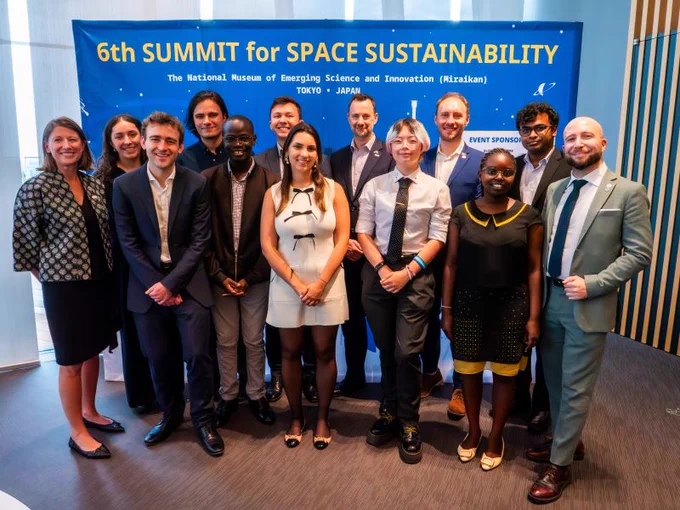 Space Generation Advisory Council, UK Space Agency and Secure World Foundation Scholarship winners with UK Space Agency staff at the 6th Summit for Space Sustainability in Toyko. 