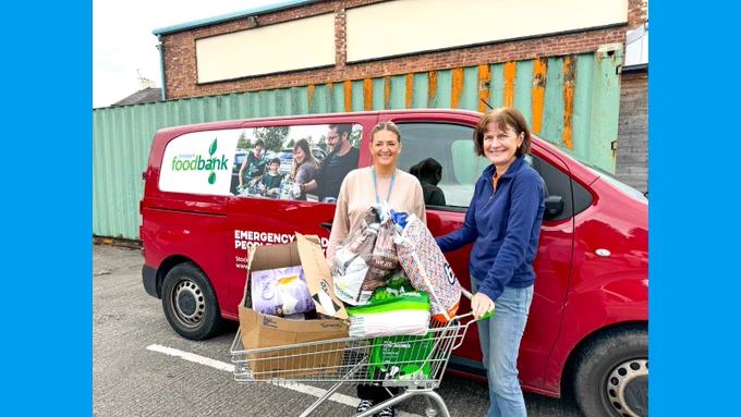 We've been busy donating to the Trussell Trust's foodbank in Stockport!