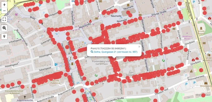 Gotha - Stand der Georeferenzierung