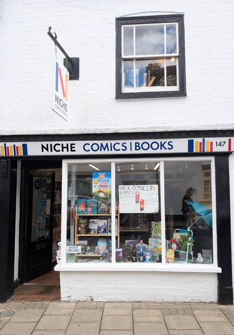 Exterior of Niche books in Huntingdon, Cambridgeshire 