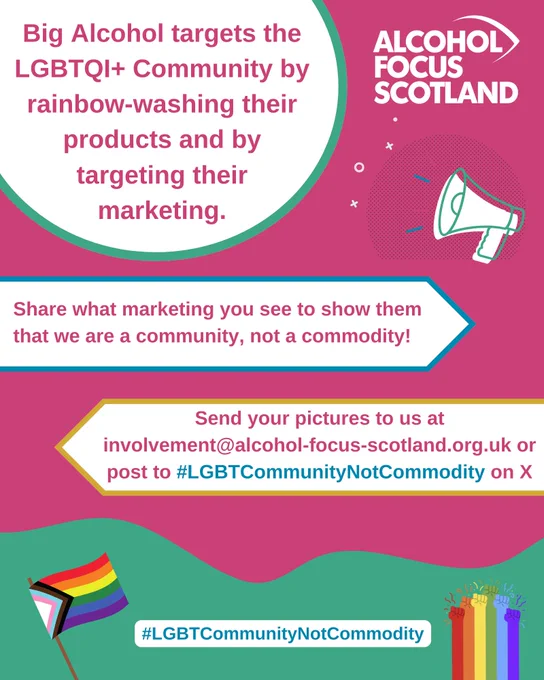 LGBTQIA  alcohol marketing campaign poster