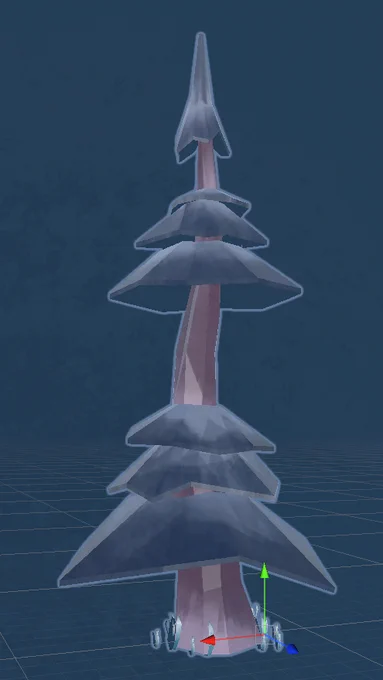 A low-poly dr. suess-vibes tree
