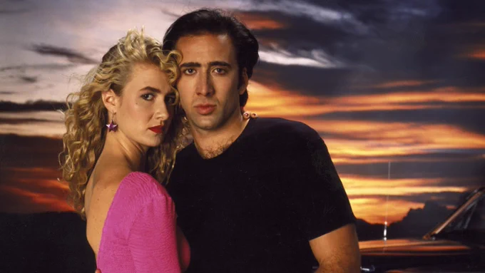 Laura Dern and Nicholas Cage in Wild At Heart (1990)