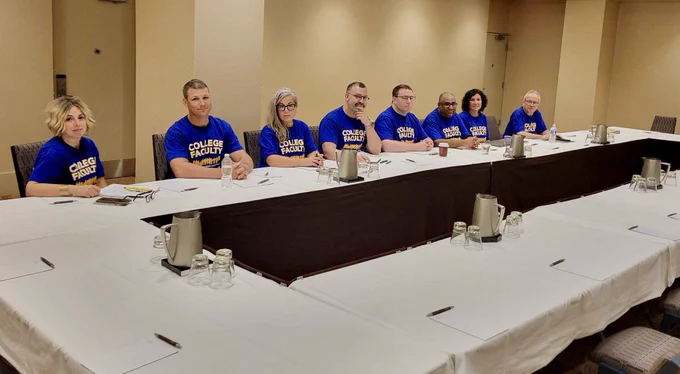 image of members of the College Faculty bargaining team