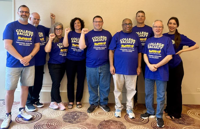 image of members of the College Faculty bargaining team
