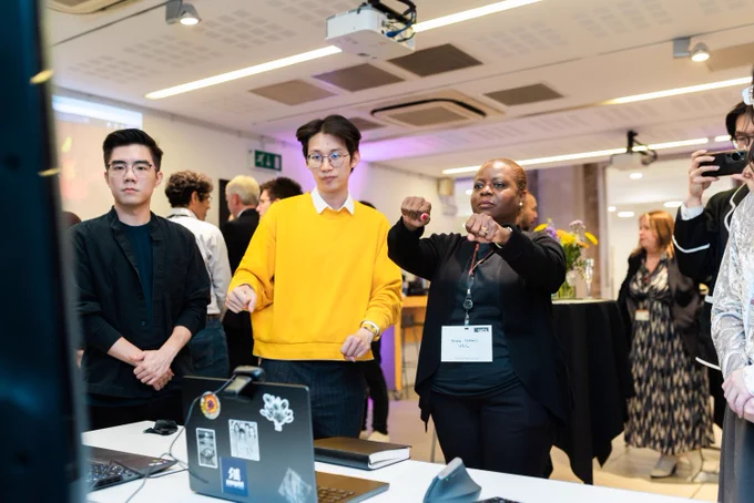 Attendees engaging with a demo at the UCL Festival of Engineering launch