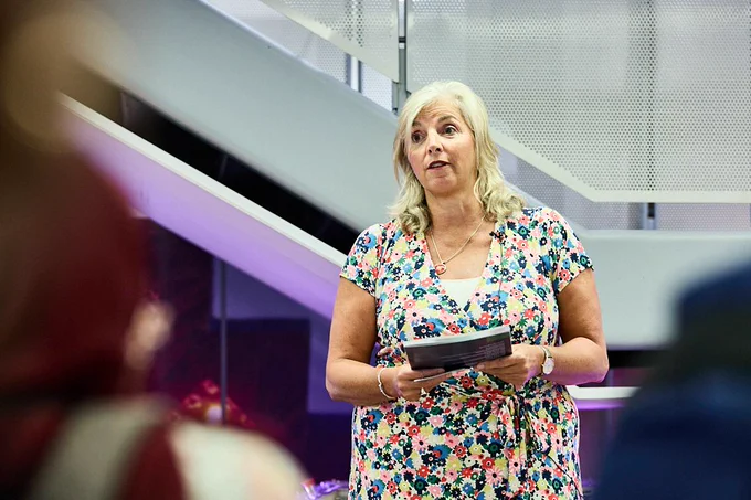 Prof Clare Elwell giving a speech at the UCL Festival of Engineering launch