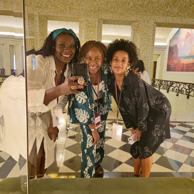 Shannon Navarro with fellow Central PhD candidates Nike Jonah and Esmee West-Agboola
