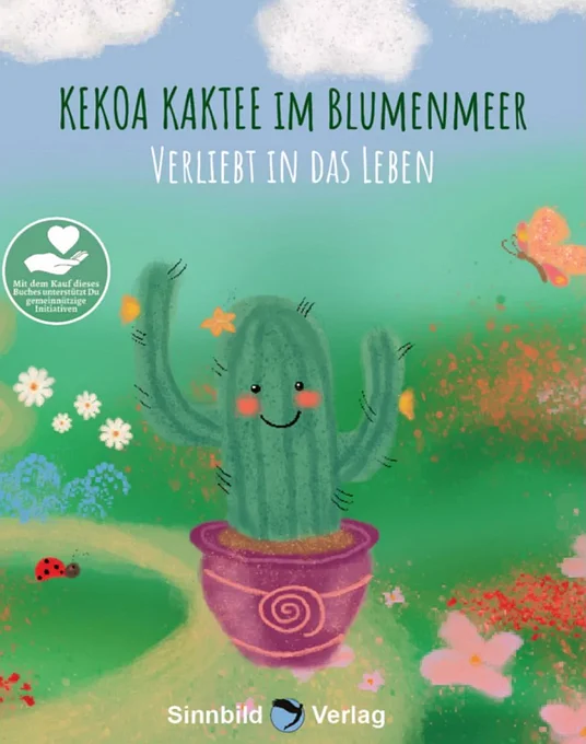 Zeichnung einer lachenden Kaktee in einem kleinen Blumentopf.