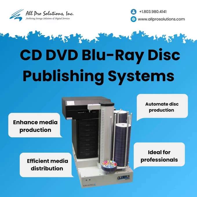 Improve your media production with our CD DVD Blu-Ray Disc Publishing Systems. Automate your disc production for efficient media distribution. Perfect for businesses, schools, and creative professionals.