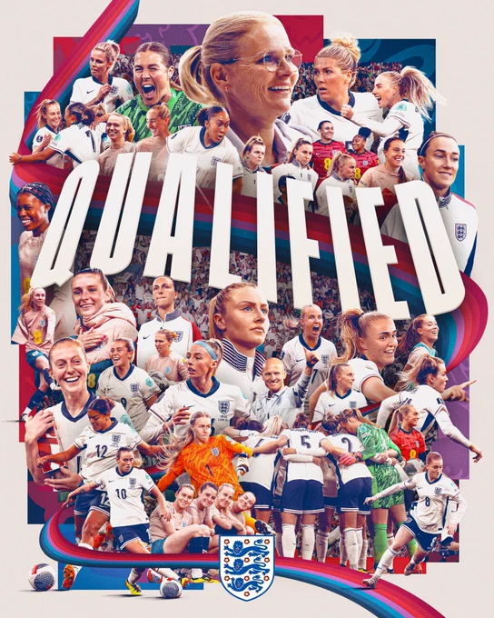 Qualified collage featuring all Lionesses player and coaches. 