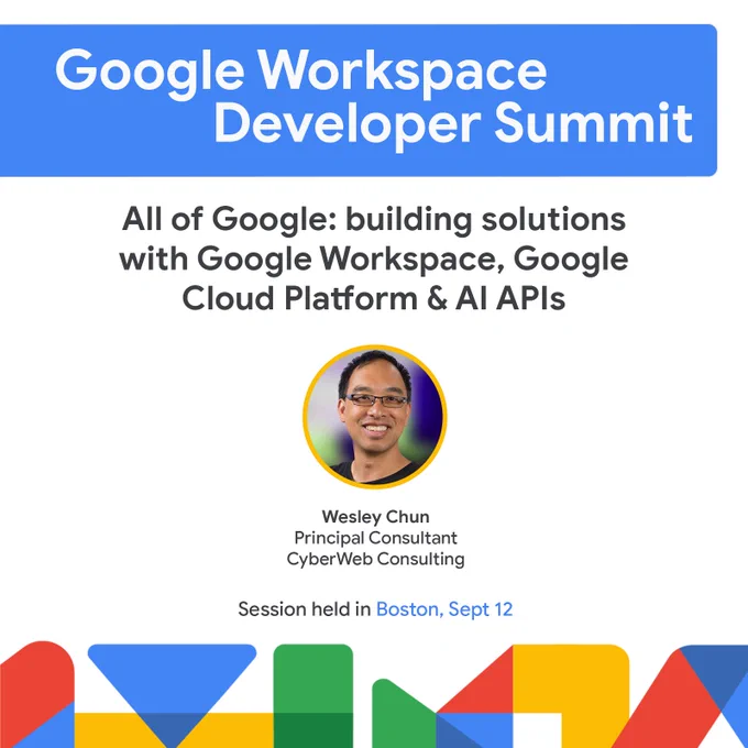 Join the Google Workspace Developer Summit in Boston.