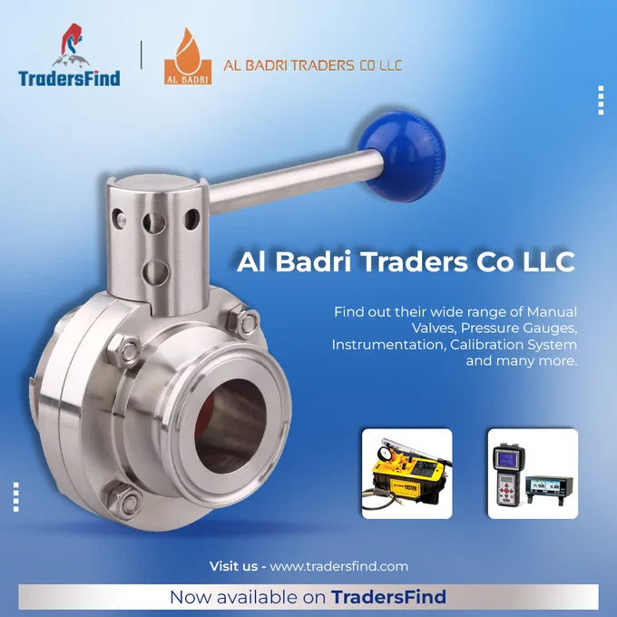 Welcome Al Badri Traders Co LLC to the TradersFind family!🎉We’re delighted to have you on our platform.
Find out their wide range of Manual Valves, Pressure Gauges, Instrumentation, Calibration System and many more at: