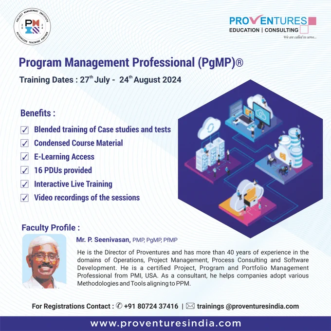 PgMP training at proventures education and consulting