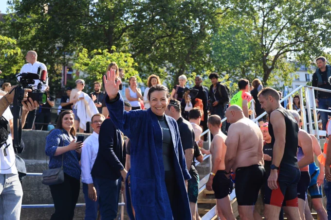 Anne Hidalgo après sa baignade en Seine