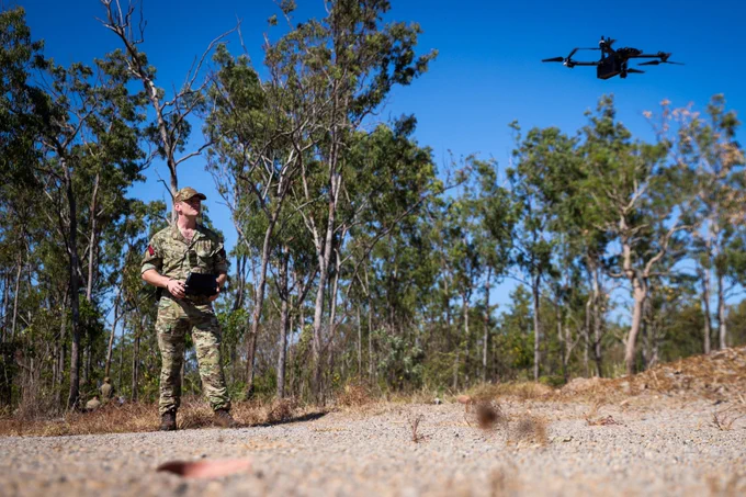 A drone is launched to survey the MZRZ path.