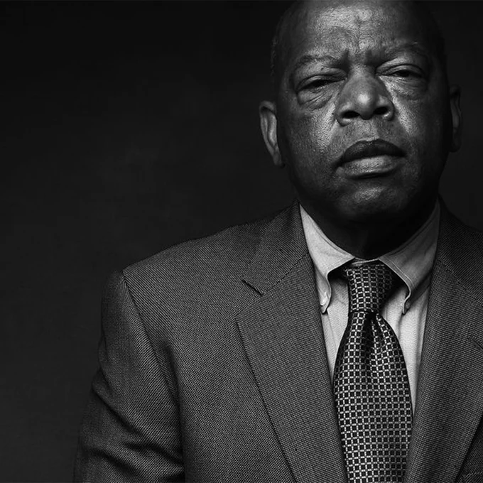An image shows Rep. John Lewis. 
