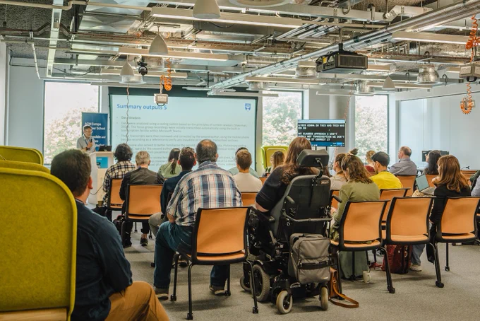 Photo of the audience at the inaugural Association for Computing Machinery Europe Summer School at the STEAMhouse building.