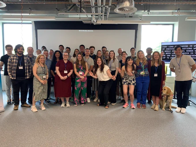 Group photo of the attendees at the inaugural Association for Computing Machinery Europe Summer School at the STEAMhouse building.