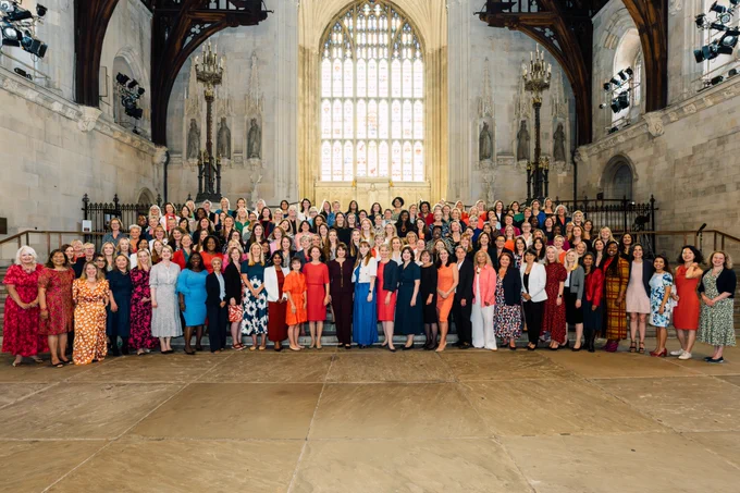 Photo: Rachel Reeves alongside 190 Labour women MPs. 