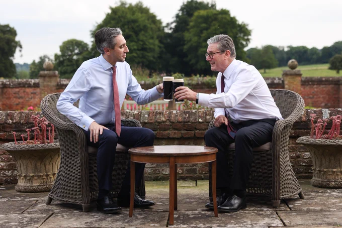 Prime Minister Keir Starmer meets Irish Taoiseach Simon Harris for a bilateral meeting at Chequers.