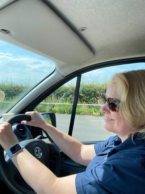 Scout Volunteer driving in France