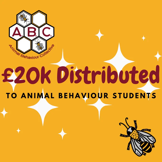 ABCmicrogrants has now distributed more than £20,000 in microgrants to animal behaviour students (graduate or undergraduate)! This is only possible because of our donors 🎉

Thank you!