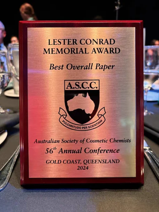 2024 ASCC Best Overall Paper Plaque