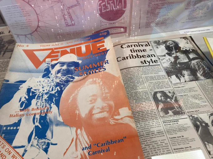 Venue Magazine from 1990s on display