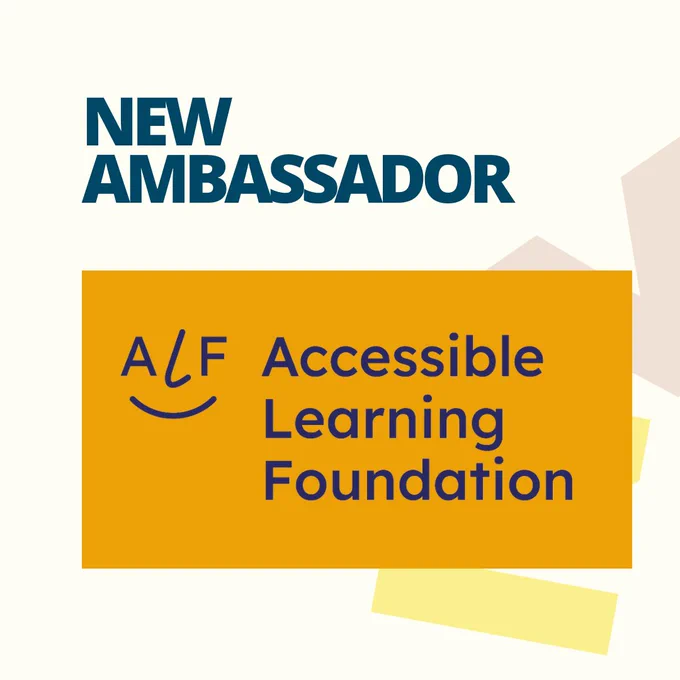 Image with Neve Learning Snowflake logo in background.

Text:

New Ambassador
Accessible Learning Foundation 