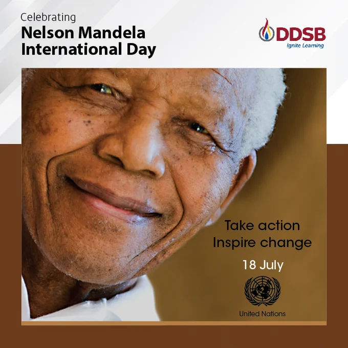Smiling image of Nelson Mandela