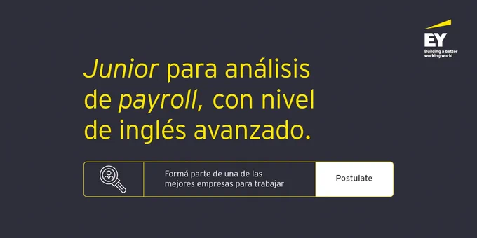 Búsqueda laboral | Junior para análisis de payroll, con nivel de inglés avanzado.