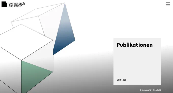Screenshot von der SFB 1288-Website – "Publikationen".
(via https://www.uni-bielefeld.de/sfb/sfb1288/publikationen/)