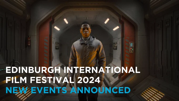 A still from Alien: Romulus which shows a man standing in a spaceship. He wears a grey jumpsuit.

Over the image text reads:
Edinburgh International Film Festival 2024
New events announced
