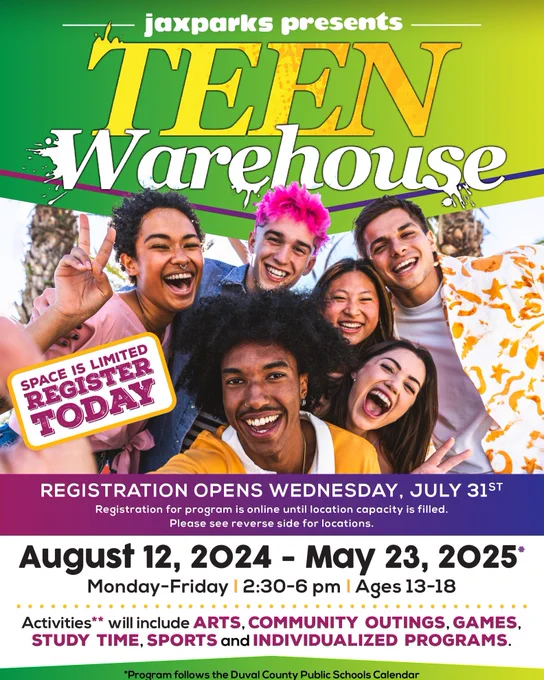 teen warehouse august 12 to may 23 monday to friday 230 to 6pm ages 13 to 18 registration opens july 31